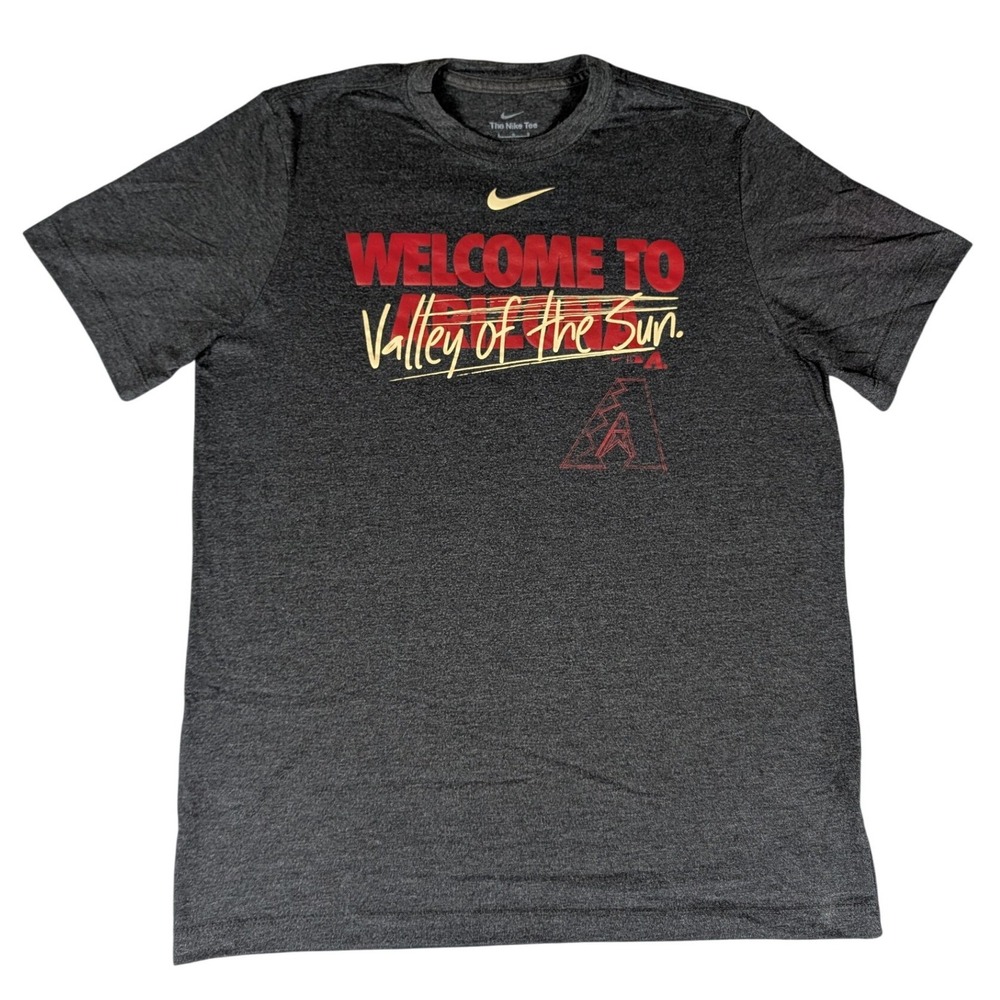 Nike Arizona Diamondbacks T-Shirt Mens Large Gray Valley of the Sun Excellent